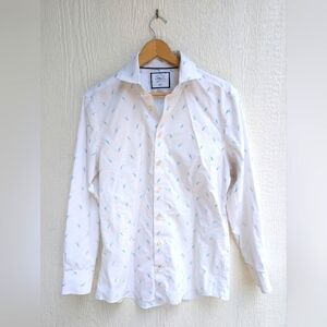 Charles Tyrwhitt Slim Fit Non Iron Toucan Print Button Down Shirt Men's 15.5 33